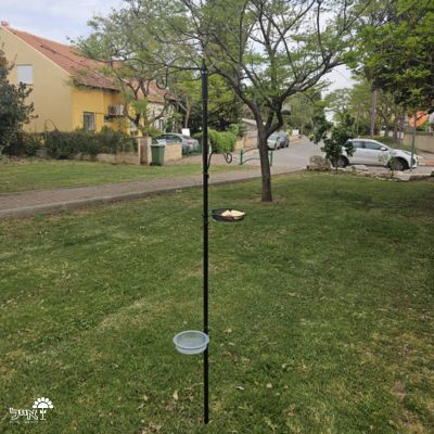 עמוד האכלה מברזל לציפורים | 190X50 | דגם 1001320 | שחור - Image 2